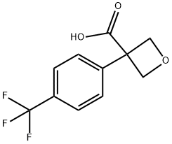 3-Oxetanecarboxylic acid, 3-[4-(trifluoromethyl)phenyl]- Struktur