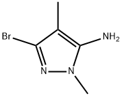 3-溴-1,4-二甲基-1H-吡唑-5-胺 结构式