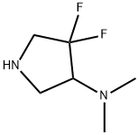 4,4-二氟-N,N-二甲基吡咯烷-3-胺 结构式