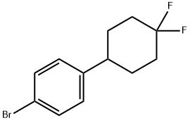 1-ブロモ-4-(4,4-ジフルオロシクロヘキシル)ベンゼン 化学構造式