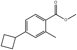 Benzoic acid, 4-cyclobutyl-2-methyl-, methyl ester Struktur
