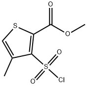 2-Thiophenecarboxylic acid, 3-(chlorosulfonyl)-4-methyl-, methyl ester 化学構造式