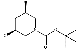 (3S,5R)-3-羟基-5-甲基哌啶-1-羧酸叔丁酯, 1909294-25-2, 结构式