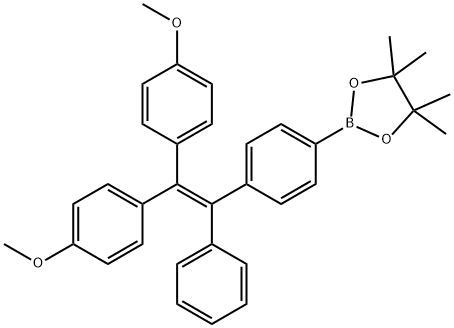 1,3,2-Dioxaborolane, 2-[4-[2,2-bis(4-methoxyphenyl)-1-phenylethenyl]phenyl]-4,4,5,5-tetramethyl- Structure