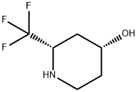 4-Piperidinol, 2-(trifluoromethyl)-, (2S,4R)- 化学構造式