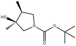 Cis-Tert-Butyl 3-Hydroxy-3,4-Dimethylpyrrolidine-1-Carboxylate(WX641169) Structure