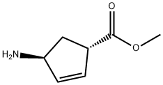 2-Cyclopentene-1-carboxylic acid, 4-amino-, methyl ester, (1S,4S)- Struktur