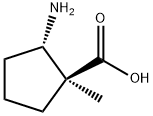 Cyclopentanecarboxylic acid, 2-amino-1-methyl-, (1S,2S)- Structure