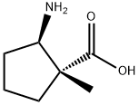 Cyclopentanecarboxylic acid, 2-amino-1-methyl-, (1R,2R)- 结构式