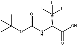 D-Alanine, N-[(1,1-dimethylethoxy)carbonyl]-3,3,3-trifluoro- Struktur