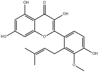 2'-Prenylisorhamnetin 化学構造式