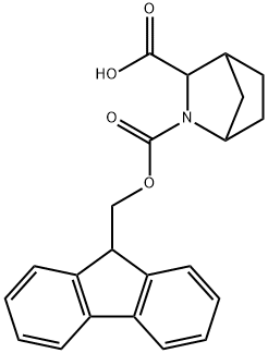 2-Azabicyclo[2.2.1]heptane-2,3-dicarboxylic acid, 2-(9H-fluoren-9-ylmethyl) ester Struktur