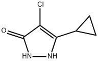4-chloro-3-cyclopropyl-1H-pyrazol-5-ol Struktur