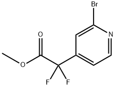 methyl 2-(2-bromopyridin-4-yl)-2,2-difluoroacetate Struktur