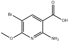 2-Amino-5-bromo-6-methoxynicotinic Acid 化学構造式