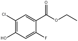 ethyl 5-chloro-2-fluoro-4-hydroxybenzoate 化学構造式