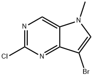 7-溴-2-氯-5-甲基-5H-吡咯并[3,2-D]嘧啶 结构式