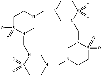 4,12,16,24-Tetrathia-1,3,7,9,13,15,19,21-octaazapentacyclo[19.3.1.13,7.19,13.115,19]octacosane, 4,4,12,12,16,16,24,24-octaoxide Structure