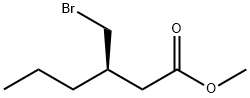 Hexanoic acid, 3-(bromomethyl)-, methyl ester, (3R)- Struktur