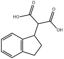 2-(2,3-dihydro-1H-inden-1-yl)propanedioic acid Struktur