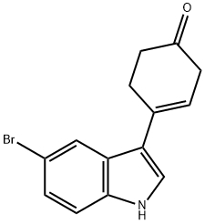 3-Cyclohexen-1-one, 4-(5-bromo-1H-indol-3-yl)- Struktur