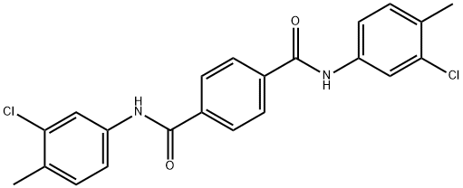 1-N,4-N-bis(3-chloro-4-methylphenyl)benzene-1,4-dicarboxamide Struktur