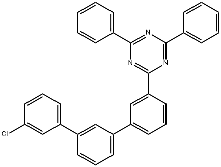 2-(3''-Chloro-[1,1':3',1''-terphenyl]-3-yl)-4,6-diphenyl-1,3,5-triazine Struktur