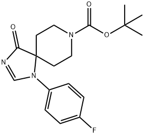 8-N-BOC-1-(4-氟-苯基)-1,3,8-三氮杂螺-[4,5]-十烷-2H-4-酮,1956377-44-8,结构式