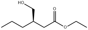 (R)-Ethyl 3-(hydroxymethyl)hexanoate 化学構造式