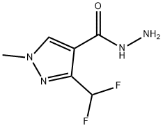 1H-Pyrazole-4-carboxylic acid, 3-(difluoromethyl)-1-methyl-, hydrazide Structure