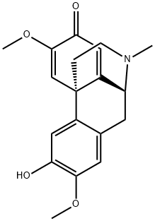 5,6,8,14-テトラデヒドロ-3-ヒドロキシ-2,6-ジメトキシ-17-メチルモルフィナン-7-オン 化学構造式