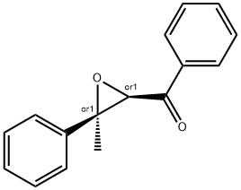 rel-(3-メチル-3α*-フェニルオキシラン-2α*-イル)フェニルメタノン 化学構造式