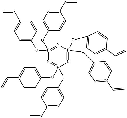 1,3,5,2,4,6-Triazatriphosphorine, 2,2,4,4,6,6-hexakis(4-ethenylphenoxy)-2,2,4,4,6,6-hexahydro- (9CI) Struktur