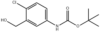 (4-氯-3-(羟甲基)苯基)氨基甲酸叔丁酯 结构式