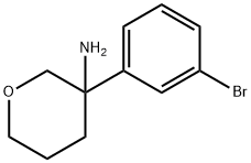 2H-Pyran-3-amine, 3-(3-bromophenyl)tetrahydro-,2002386-92-5,结构式