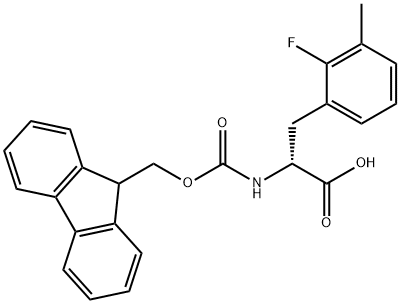 N-Fmoc-2-fluoro-3-methyl-D-phenylalanine Struktur