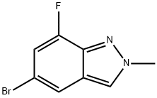 2H-Indazole, 5-bromo-7-fluoro-2-methyl- 化学構造式