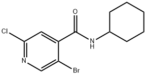 5-溴-2-氯-N-环己基异烟酰胺,2005691-09-6,结构式