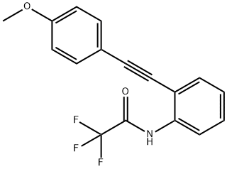 Acetamide, 2,2,2-trifluoro-N-[2-[2-(4-methoxyphenyl)ethynyl]phenyl]- Structure