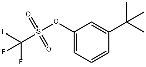 Methanesulfonic acid, 1,1,1-trifluoro-, 3-(1,1-dimethylethyl)phenyl ester Struktur