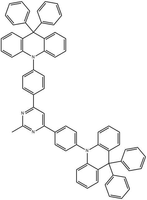 2019165-20-7 2-甲基-4,6-双[4-(9,9-二苯基-9,10-二氢吖啶)苯基]嘧啶