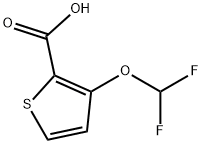 3-(difluoromethoxy)thiophene-2-carboxylic Acid Structure