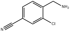 Benzonitrile, 4-(aminomethyl)-3-chloro- Structure