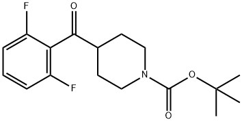 tert-Butyl 4-[(2,6-difluorophenyl)carbonyl]piperidine-1-carboxylate 化学構造式