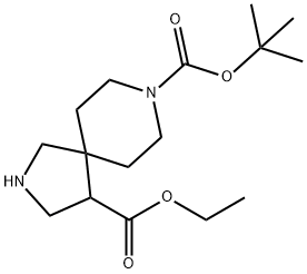 8-tert-butyl 4-ethyl 2,8-diazaspiro[4.5]decane-4,8-dicarboxylate(WX101368) 结构式