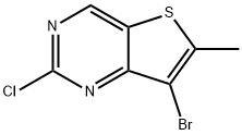 7-bromo-2-chloro-6-methylthieno[3,2-d]pyrimidine Structure