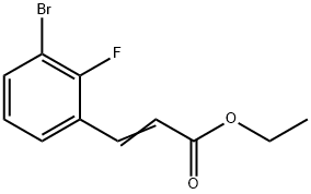 Ethyl 3-(3-bromo-2-fluorophenyl)prop-2-enoate Struktur