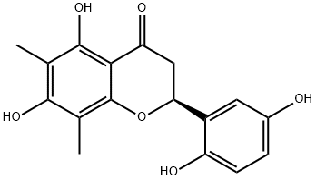 4H-1-Benzopyran-4-one, 2-(2,5-dihydroxyphenyl)-2,3-dihydro-5,7-dihydroxy-6,8-dimethyl-, (2S)-,203734-35-4,结构式