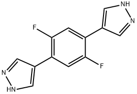 4,4'-(2,5-difluoro-1,4-phenylene)bis(1H-pyrazole) Struktur