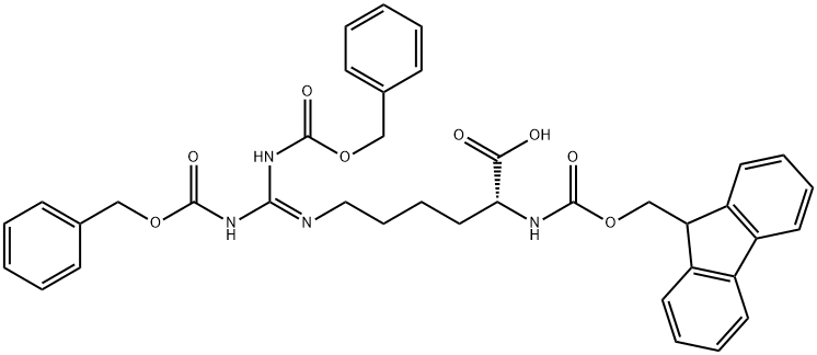 Fmoc-D-homoArg(Z)2-OH Structure